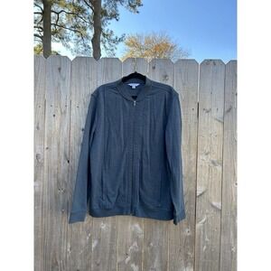 Calvin Klein Mens Classic Fit Men’s Blue Jacket Zip Up Large Pockets Fall Winter